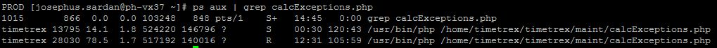 overlapping cronjob processes running in timetrex production server