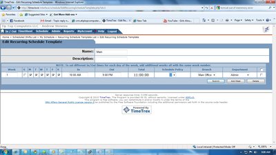 Schedules Template