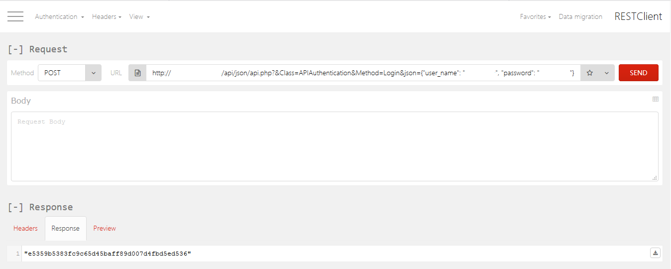 With json on url